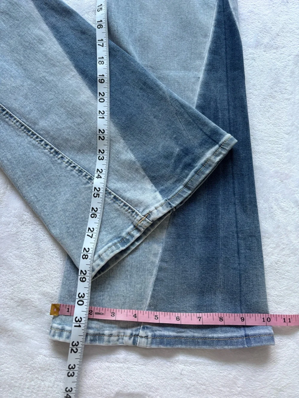TRUE RELIGION Joey Mid Rise Flap Pocket Two-Tone Flare Jean--NWT--30